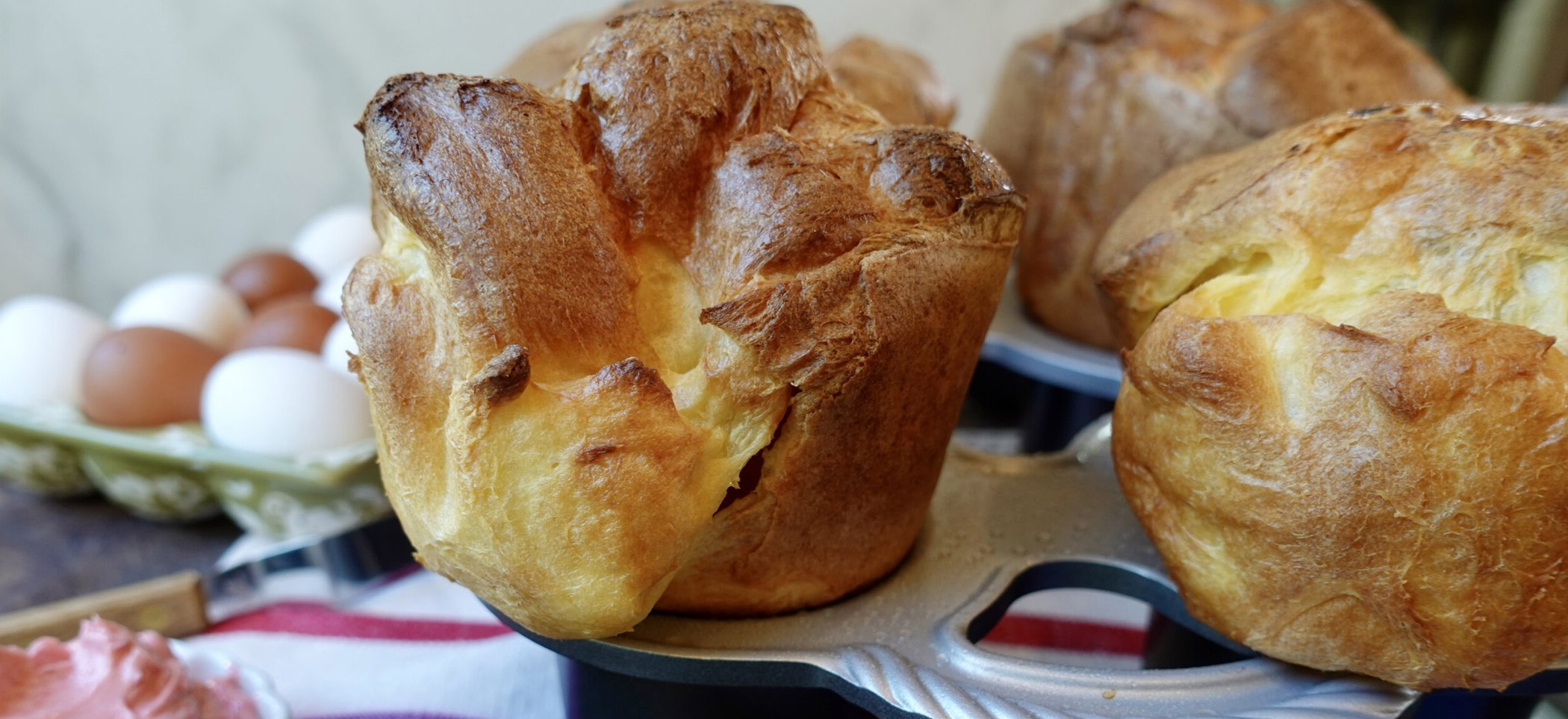 Popovers with Cranberry Butter