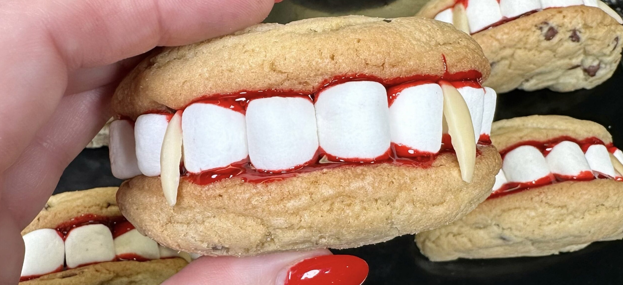 Vampire Teeth Cookies