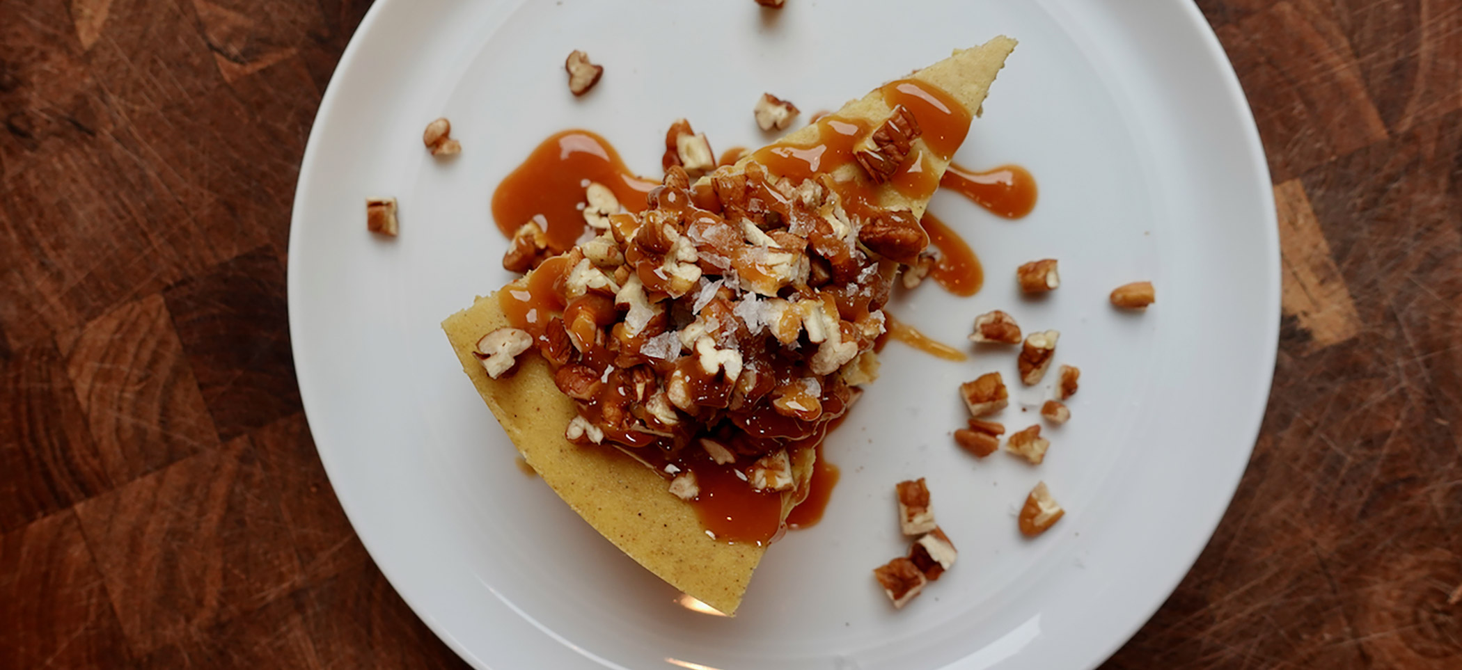 Salted Caramel Pecan Pumpkin Cheesecake