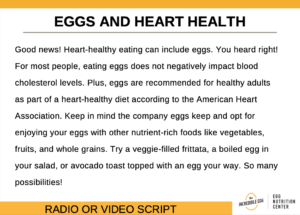 Screenshot of heart health video/radio script