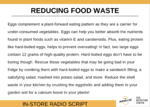 Screenshot of food waste video/radio script