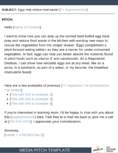 Screenshot of food waste media pitch