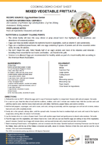 Screenshot of Mixed-Vegetable-Frittata-Virtual-Cooking-Demo-Cheat-Sheet PDF