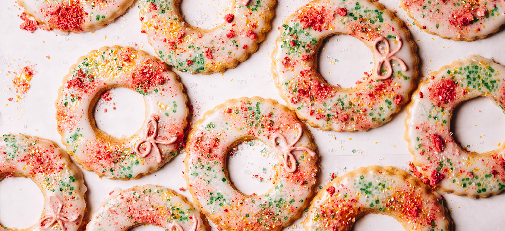 Lemon Shortbread Wreaths