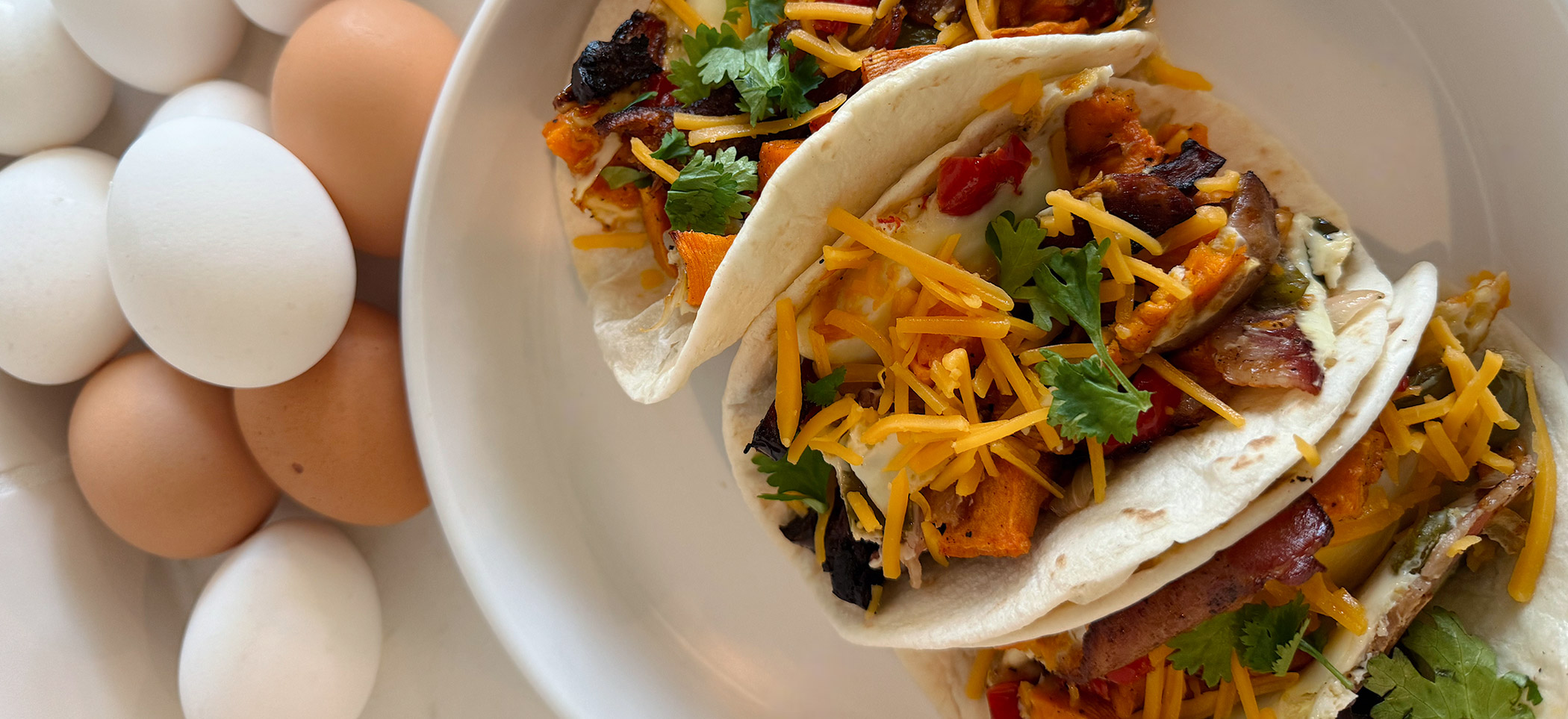 One-Pan Sweet Potato and Egg Fajitas