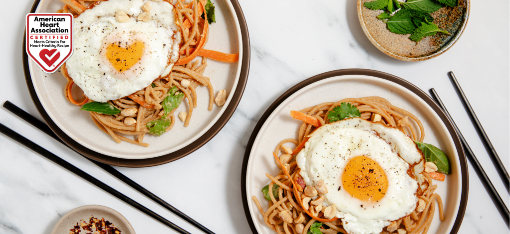 Noodles with Peanut Sauce and a Crispy Egg - American Egg Board