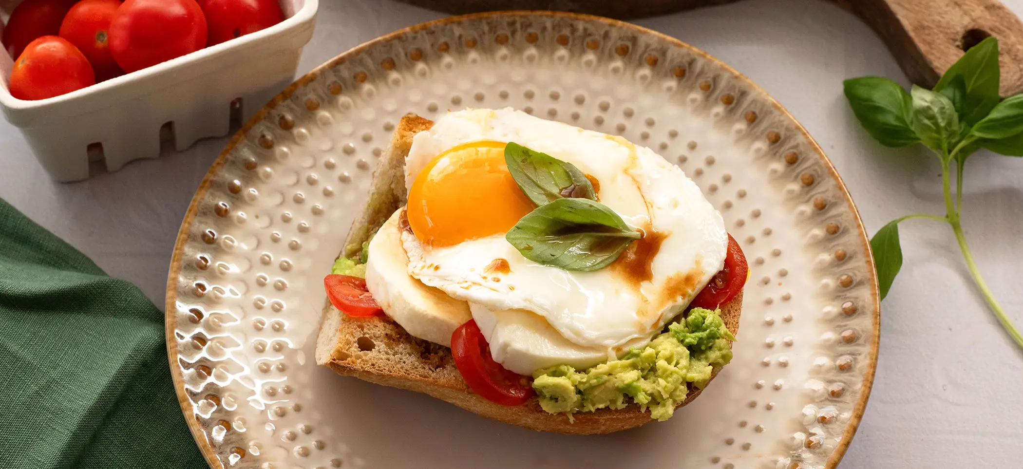 Caprese Egg Toast