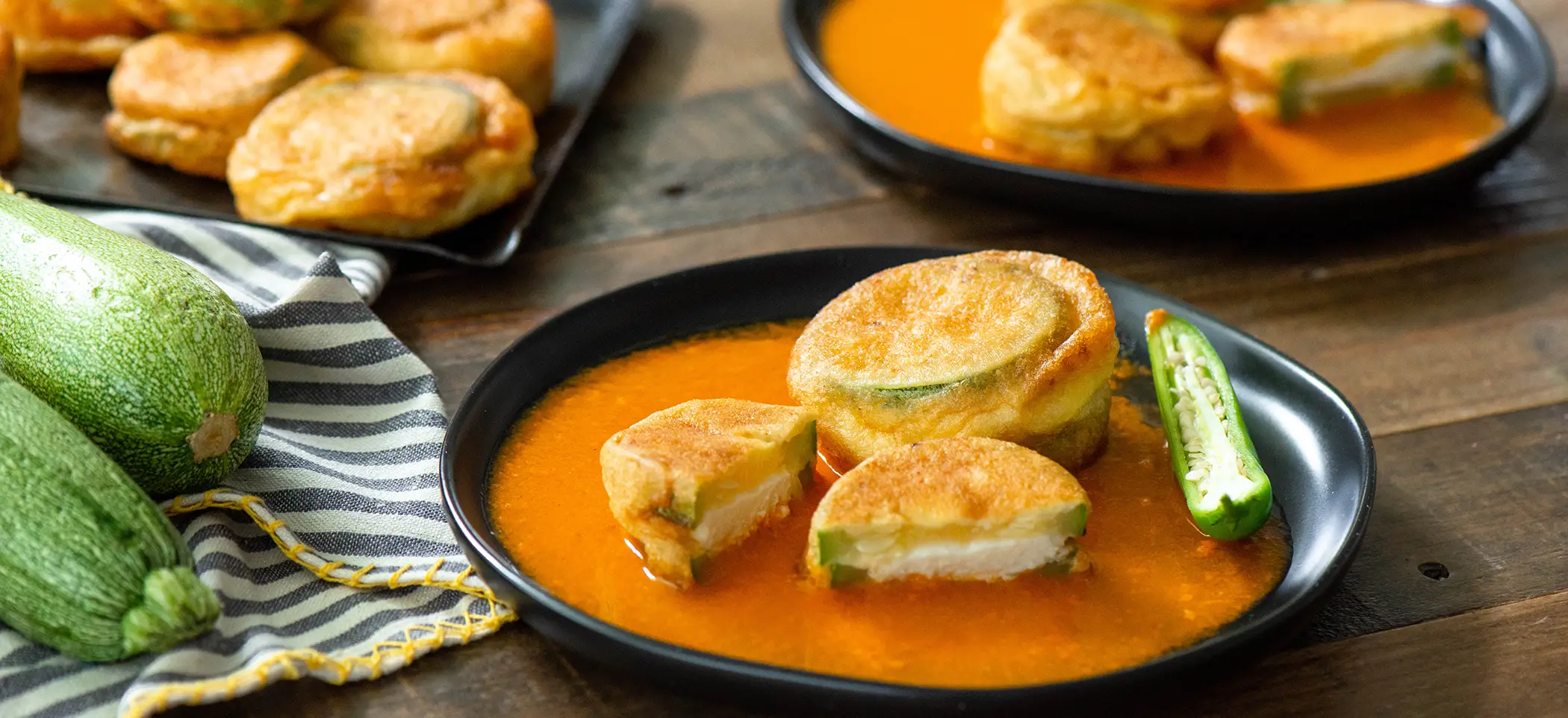 Calabacita Rellena de Queso Panela