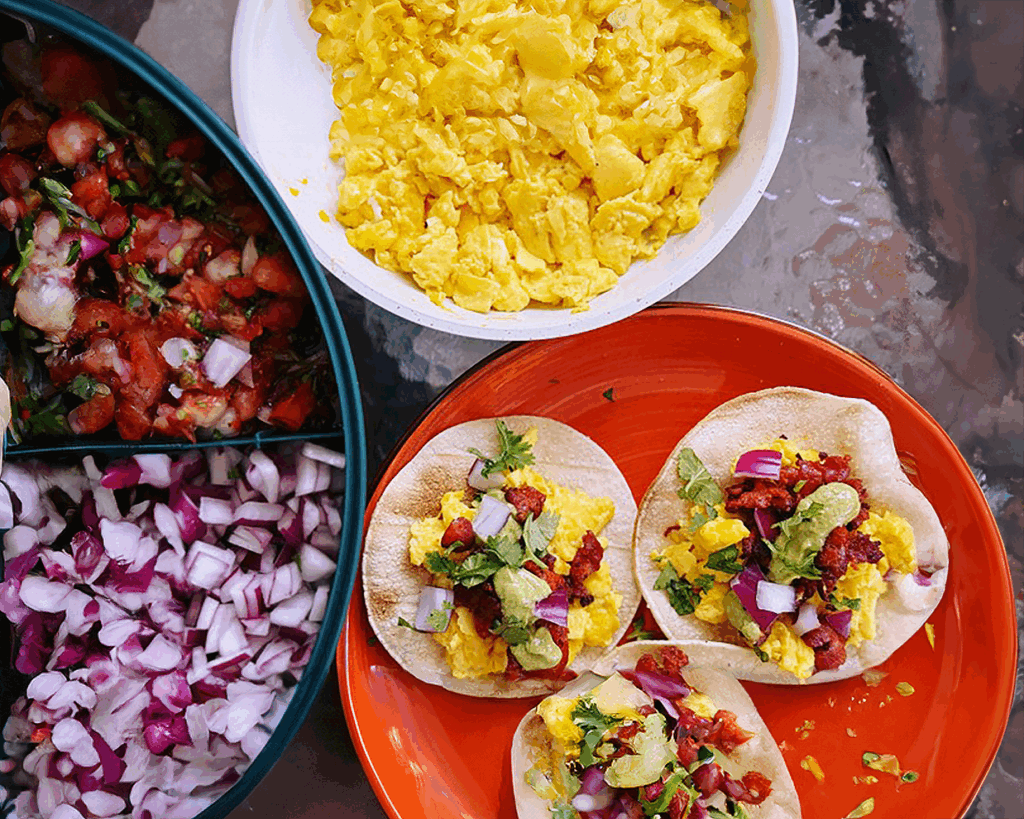 Golden Egg & Chorizo Tacos - American Egg Board