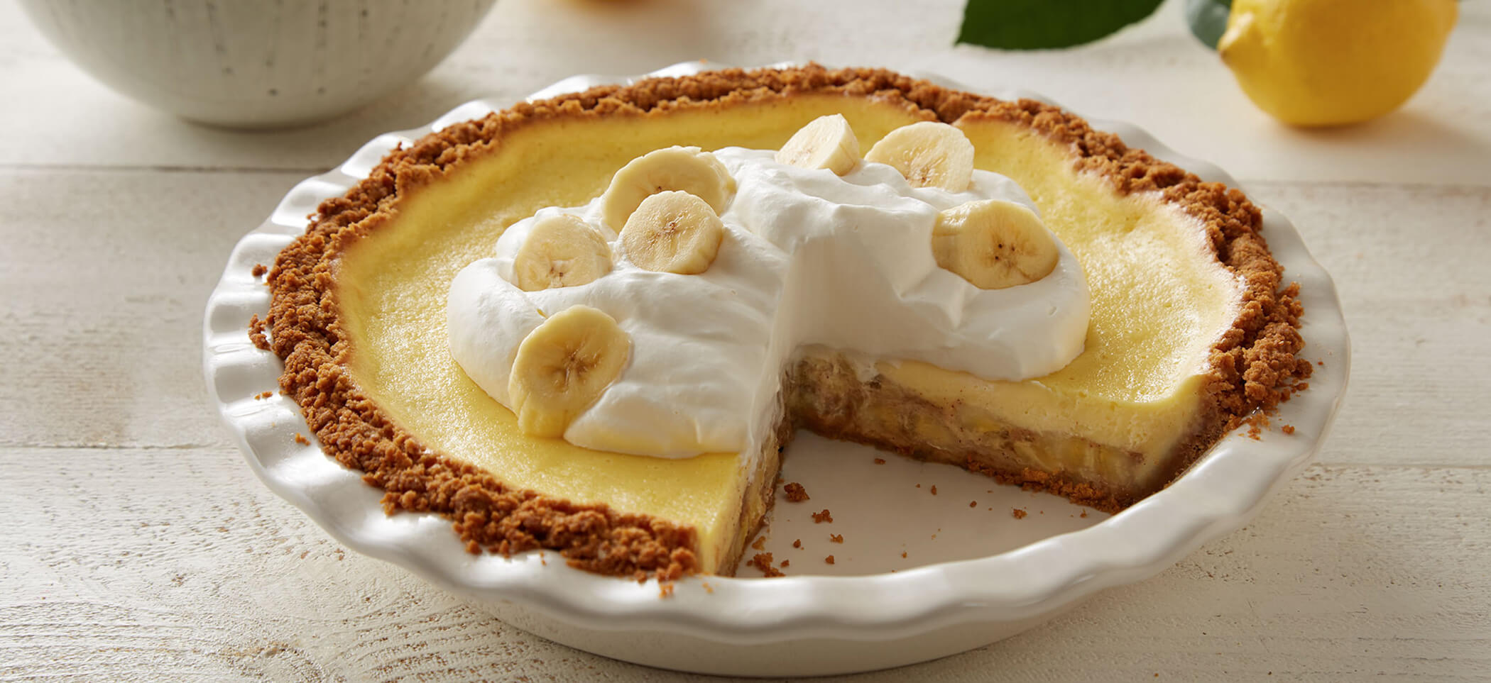 Bananas Foster Cheese Pie